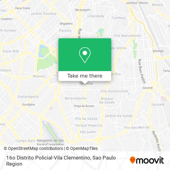 Mapa 16o Distrito Policial-Vila Clementino