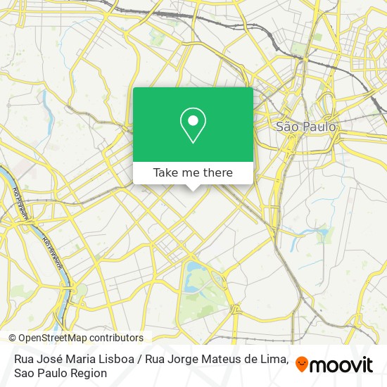 Mapa Rua José Maria Lisboa / Rua Jorge Mateus de Lima