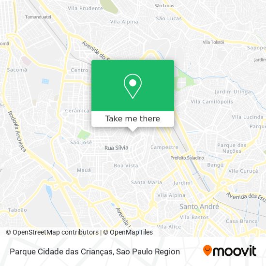 Parque Cidade das Crianças map