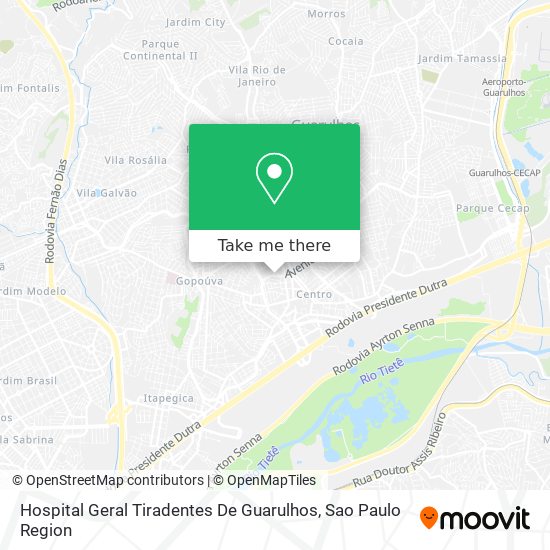 Hospital Geral Tiradentes De Guarulhos map