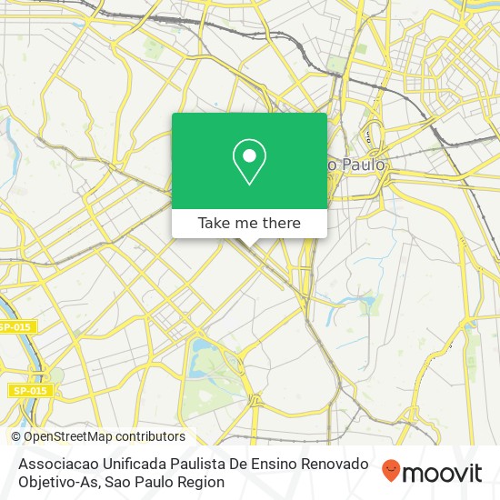 Mapa Associacao Unificada Paulista De Ensino Renovado Objetivo-As
