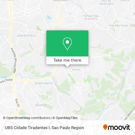 UBS Cidade Tiradentes I map