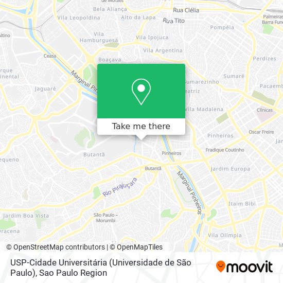 USP-Cidade Universitária (Universidade de São Paulo) map