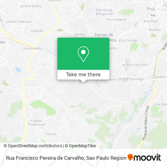 Mapa Rua Francisco Pereira de Carvalho