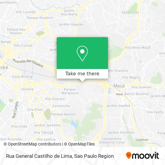 Mapa Rua General Castilho de Lima