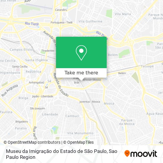 Mapa Museu da Imigração do Estado de São Paulo