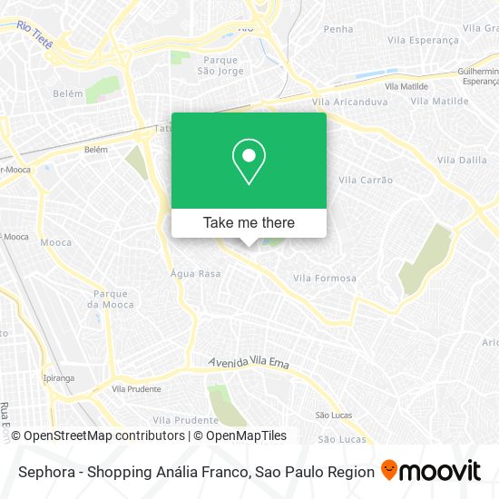 Mapa Sephora - Shopping Anália Franco