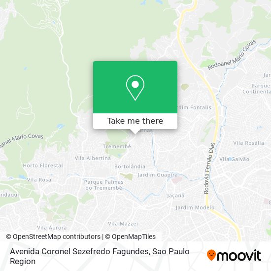 Mapa Avenida Coronel Sezefredo Fagundes