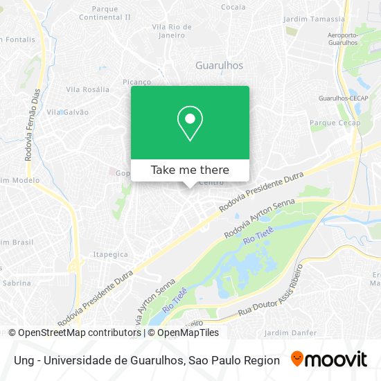 Ung - Universidade de Guarulhos map