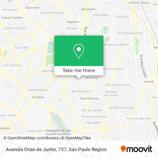 Avenida Onze de Junho, 737 map