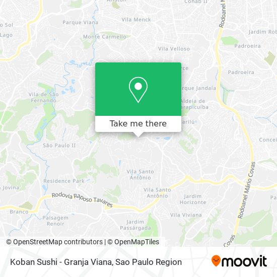 Koban Sushi - Granja Viana map