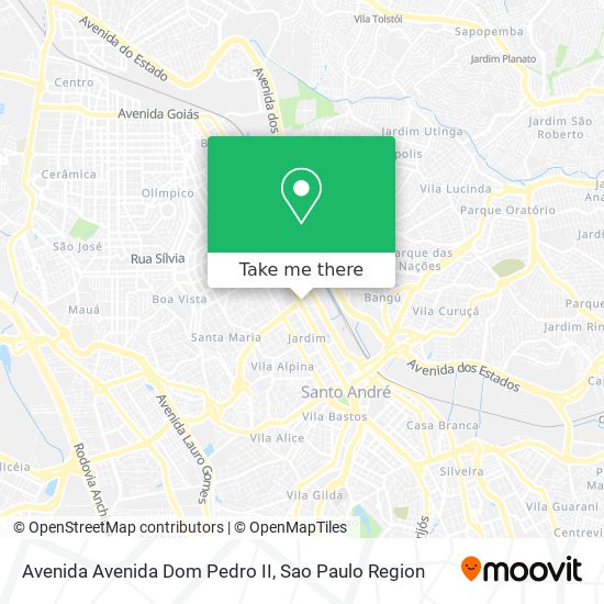 Mapa Avenida Avenida Dom Pedro II