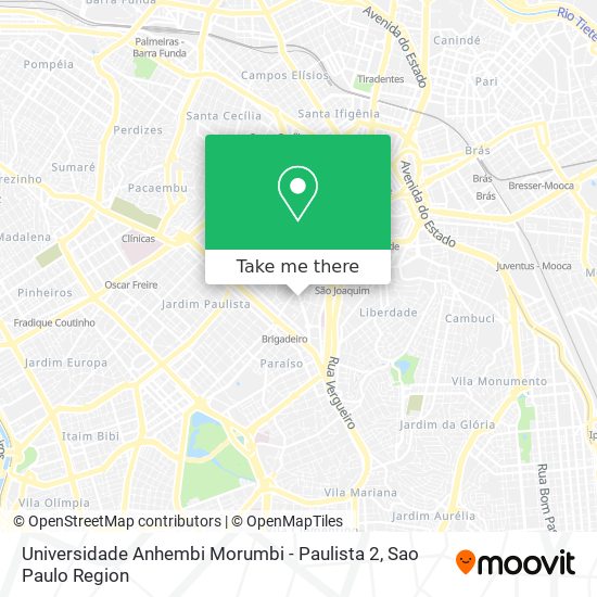 Universidade Anhembi Morumbi - Paulista 2 map