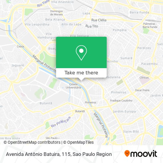 Mapa Avenida Antônio Batuira, 115