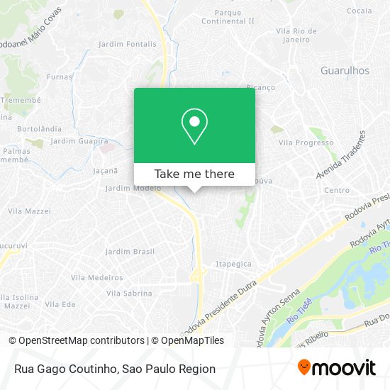 Rua Gago Coutinho map