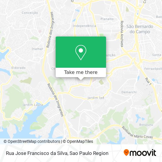 Mapa Rua Jose Francisco da Silva