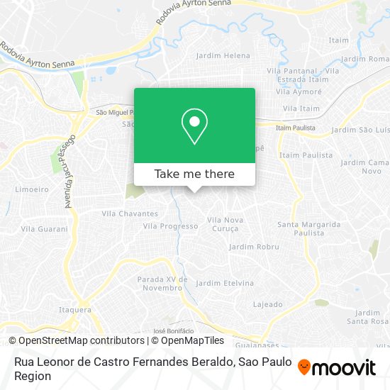 Mapa Rua Leonor de Castro Fernandes Beraldo