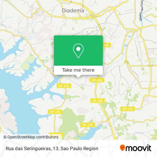 Mapa Rua das Seringueiras, 13