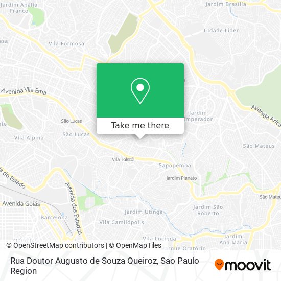 Rua Doutor Augusto de Souza Queiroz map