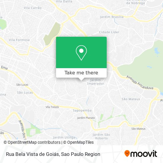 Rua Bela Vista de Goiás map