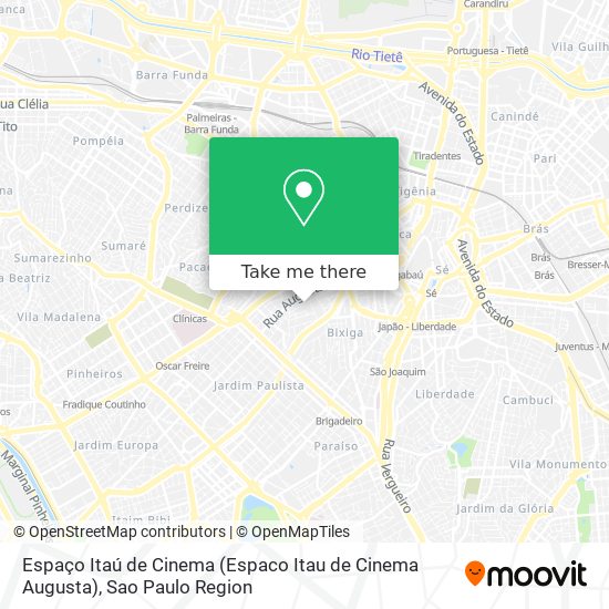 Mapa Espaço Itaú de Cinema (Espaco Itau de Cinema Augusta)
