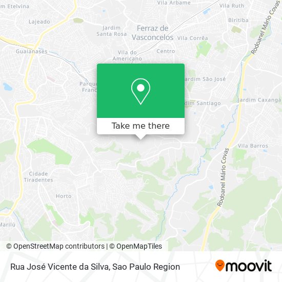 Rua José Vicente da Silva map