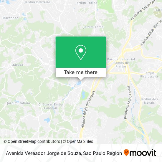 Mapa Avenida Vereador Jorge de Souza