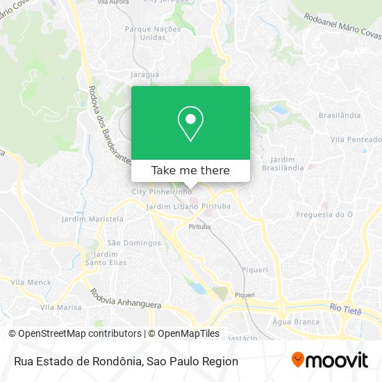 Rua Estado de Rondônia map