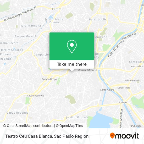 Teatro Ceu Casa Blanca map