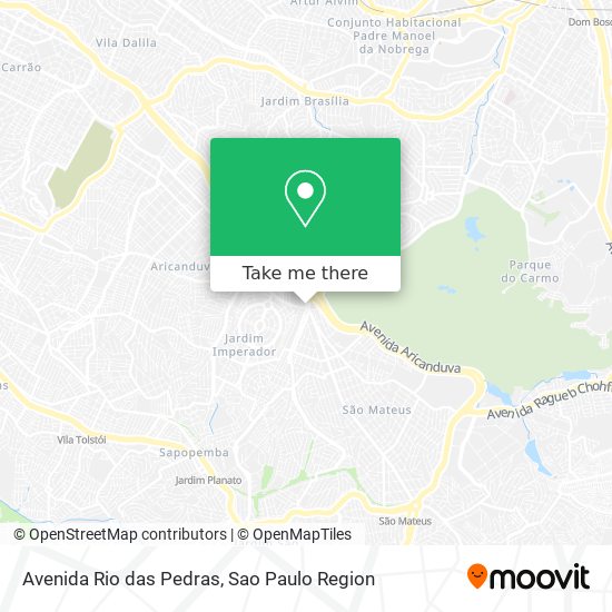 Mapa Avenida Rio das Pedras