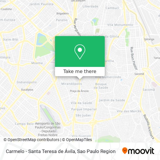 Carmelo - Santa Teresa de Ávila map