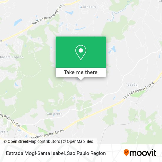 Estrada Mogi-Santa Isabel map