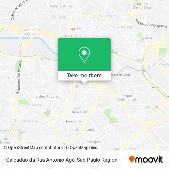 Calçadão da Rua Antônio Agú map