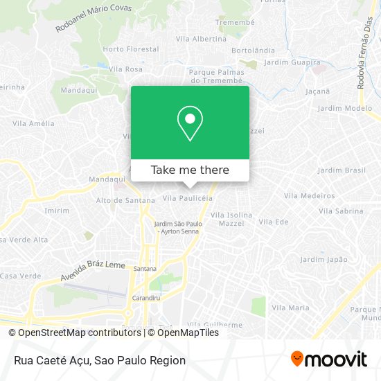 Rua Caeté Açu map