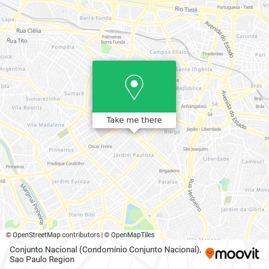 Mapa Conjunto Nacional (Condomínio Conjunto Nacional)