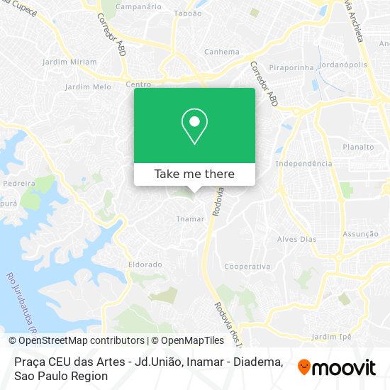 Praça CEU das Artes - Jd.União, Inamar - Diadema map