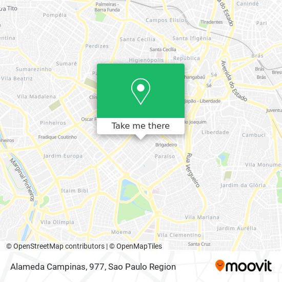 Mapa Alameda Campinas, 977