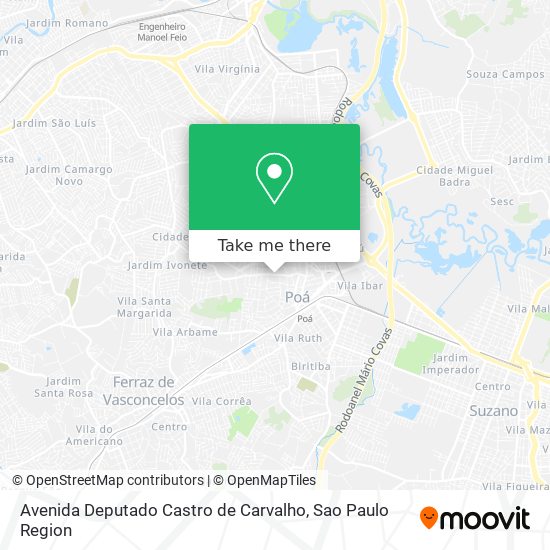 Avenida Deputado Castro de Carvalho map