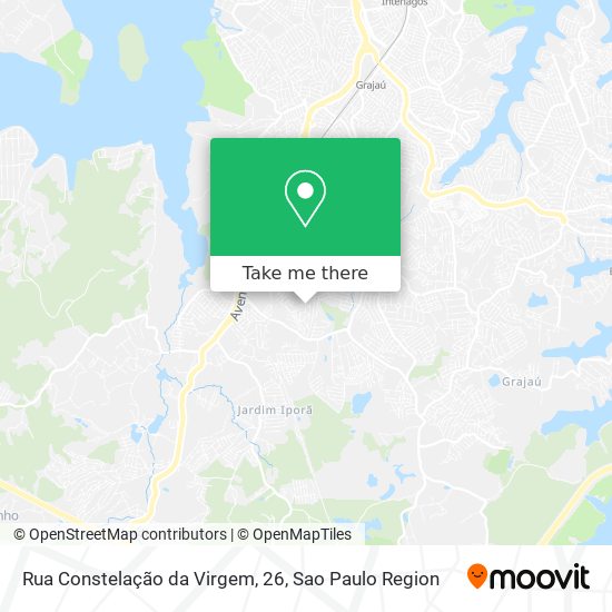 Mapa Rua Constelação da Virgem, 26