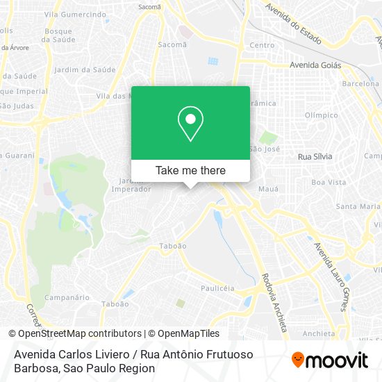 Mapa Avenida Carlos Liviero / Rua Antônio Frutuoso Barbosa