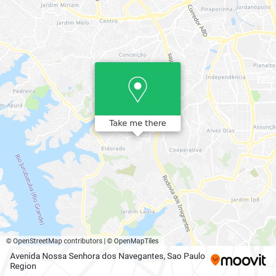 Mapa Avenida Nossa Senhora dos Navegantes