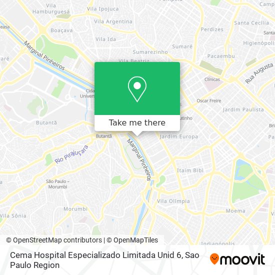 Cema Hospital Especializado Limitada Unid 6 map