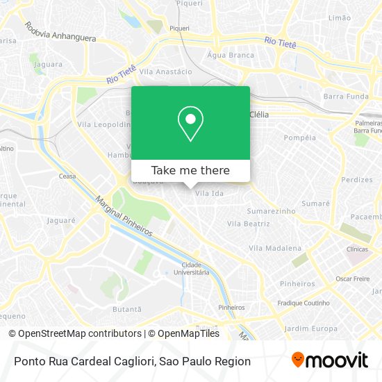 Mapa Ponto Rua Cardeal Cagliori