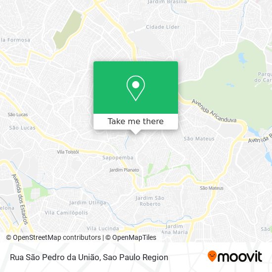 Rua São Pedro da União map