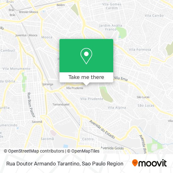 Mapa Rua Doutor Armando Tarantino