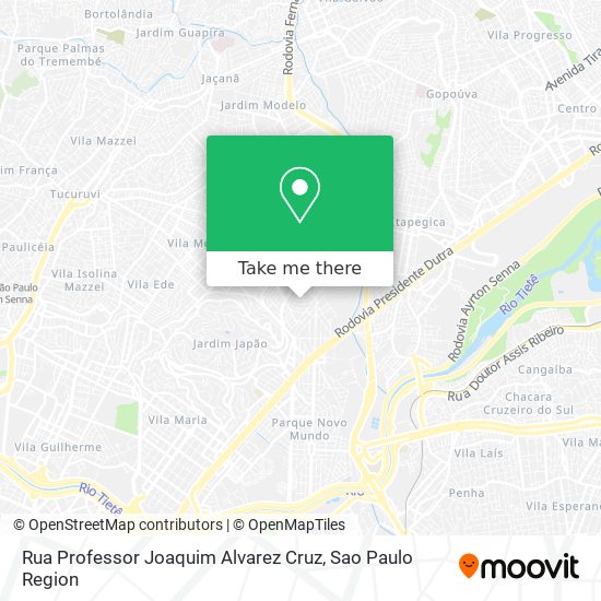 Rua Professor Joaquim Alvarez Cruz map