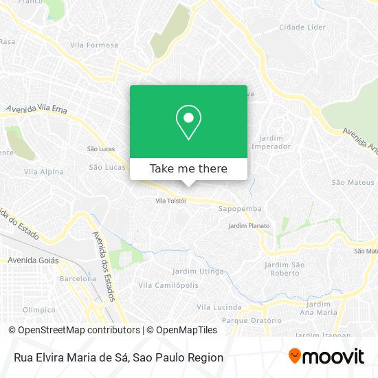 Mapa Rua Elvira Maria de Sá