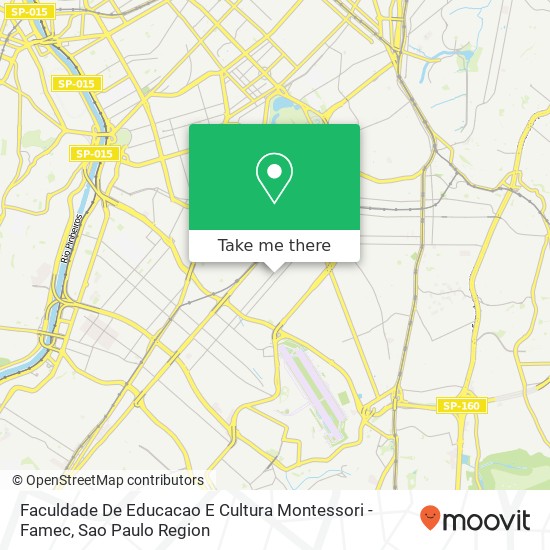 Mapa Faculdade De Educacao E Cultura Montessori - Famec