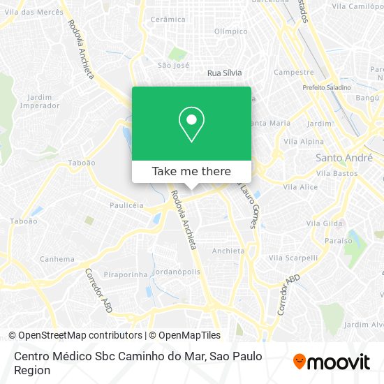 Centro Médico Sbc Caminho do Mar map