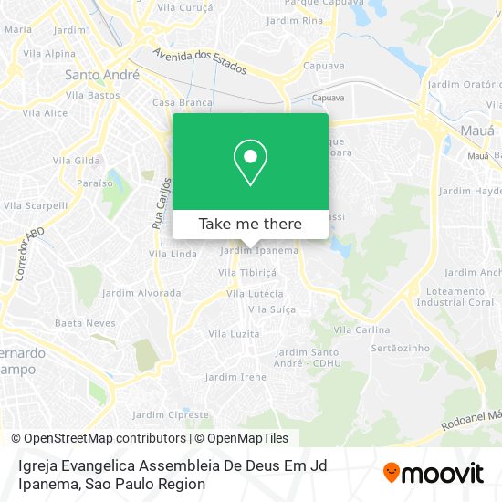 Igreja Evangelica Assembleia De Deus Em Jd Ipanema map